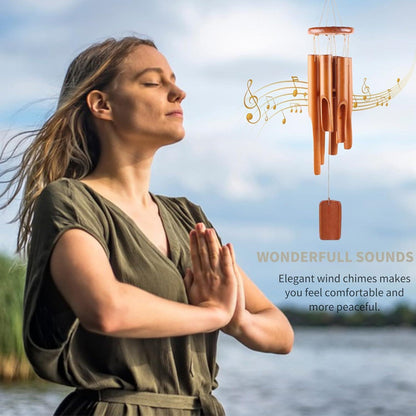 Bambus Windspiel Garten Hängend 6 Rohre Handgefertigt