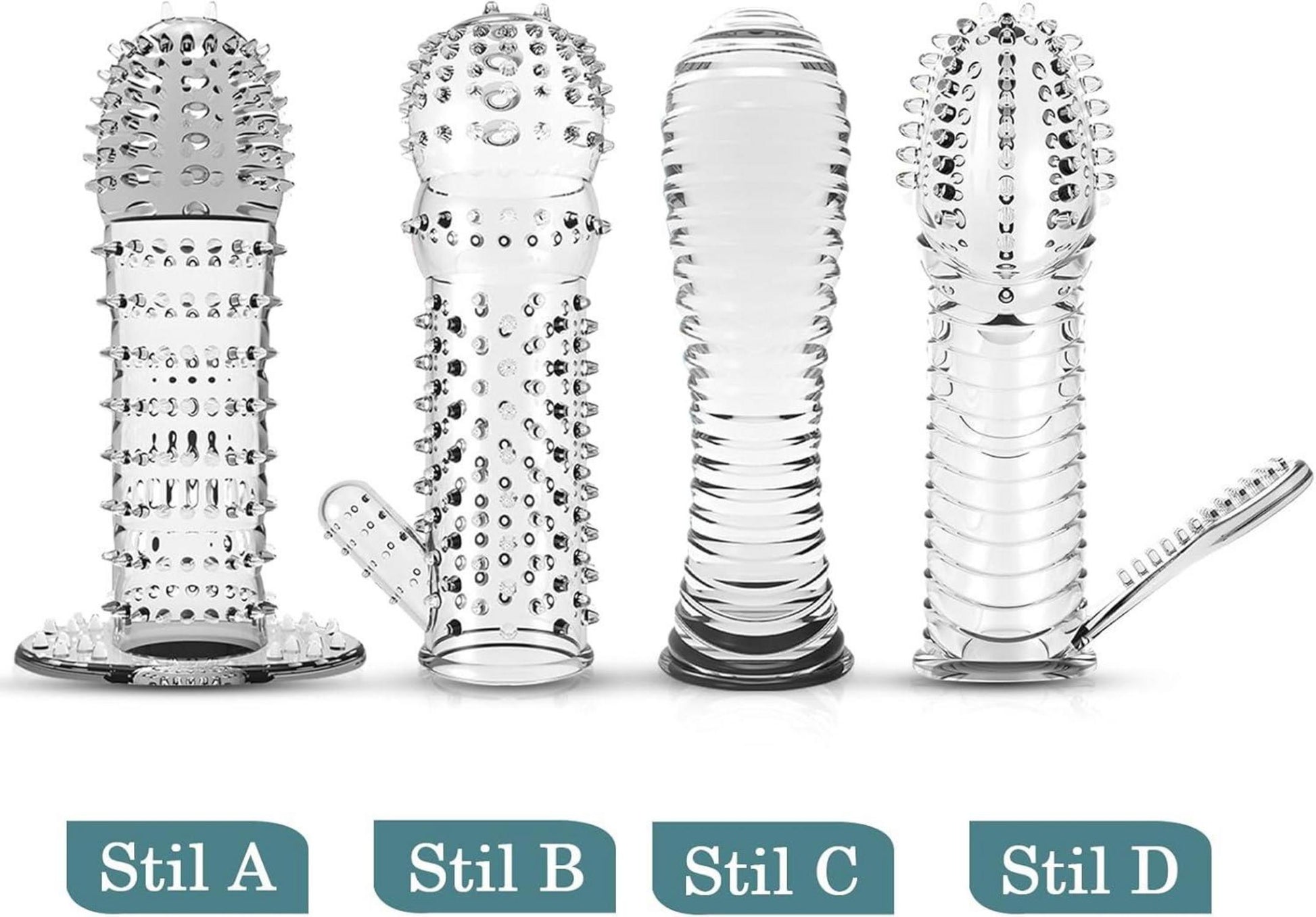 Penishülle Set für Männer 4 Stück transparent BDSMAGE