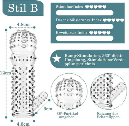 Penishülle Set für Männer, 4 Penis Sleeves transparent, Sexspielzeug für Paare