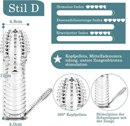 Penishüllen Penis Sleeve 4er Set transparent Sex Toy für Männer