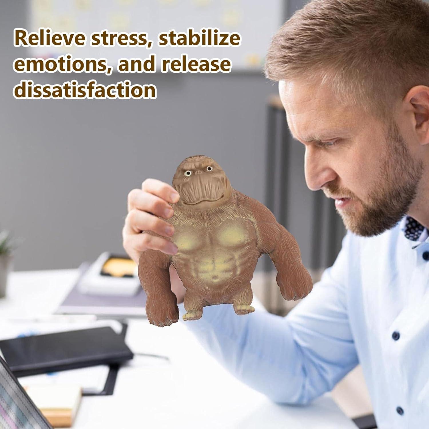 Gorilla Stressabbau Spielzeug Gummi AFFE Squishy für Kinder & Erwachsene