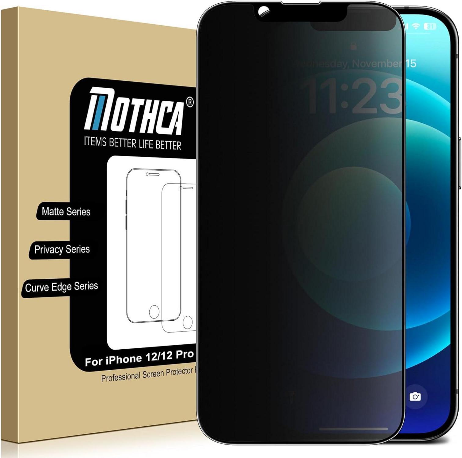 Mothca Sichtschutzfolie matt iPhone 12 Pro/12 Privacy Panzer