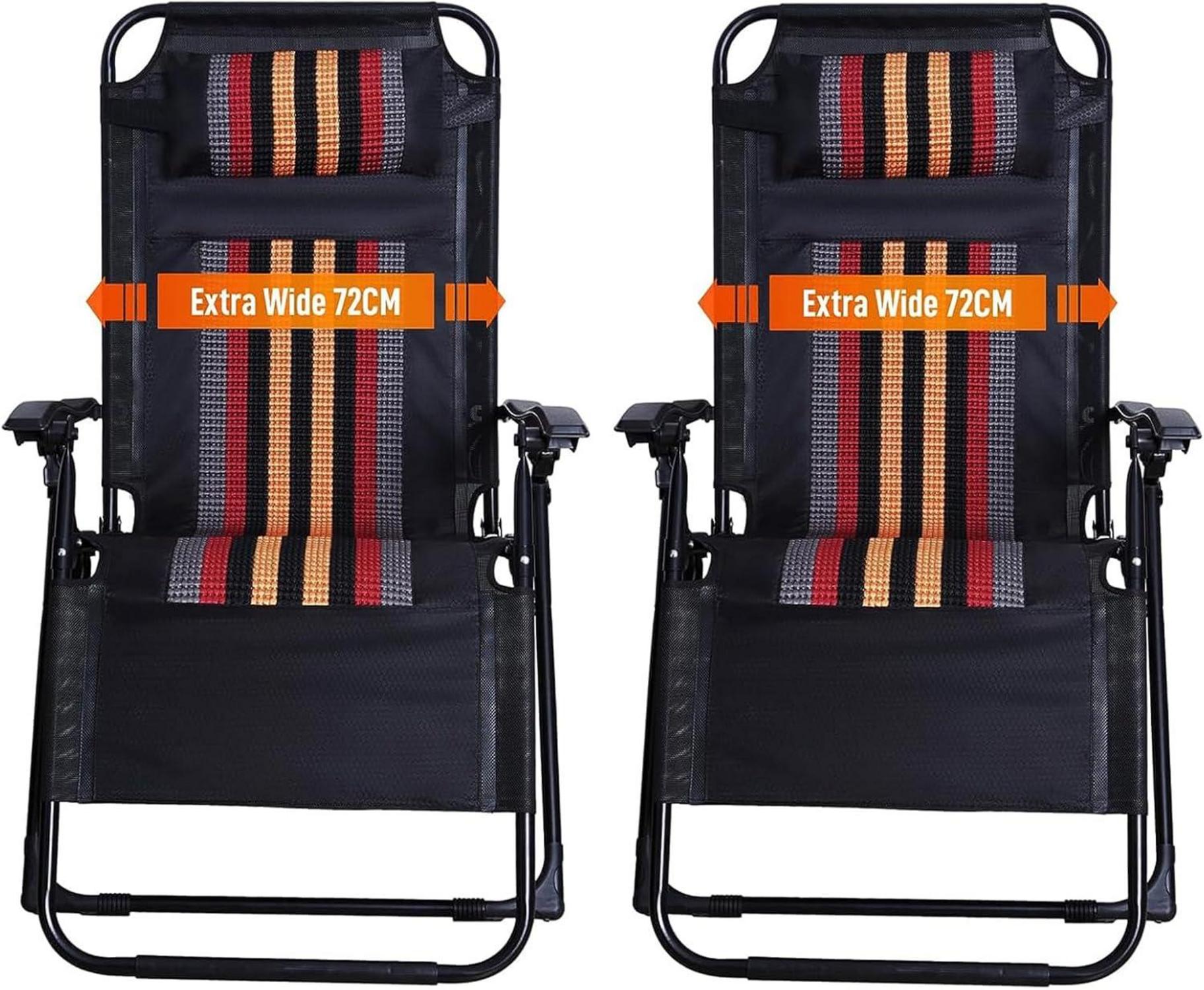 Klappbare Sonnenliege Gartenliege Extra Breit mit Getränkehalter