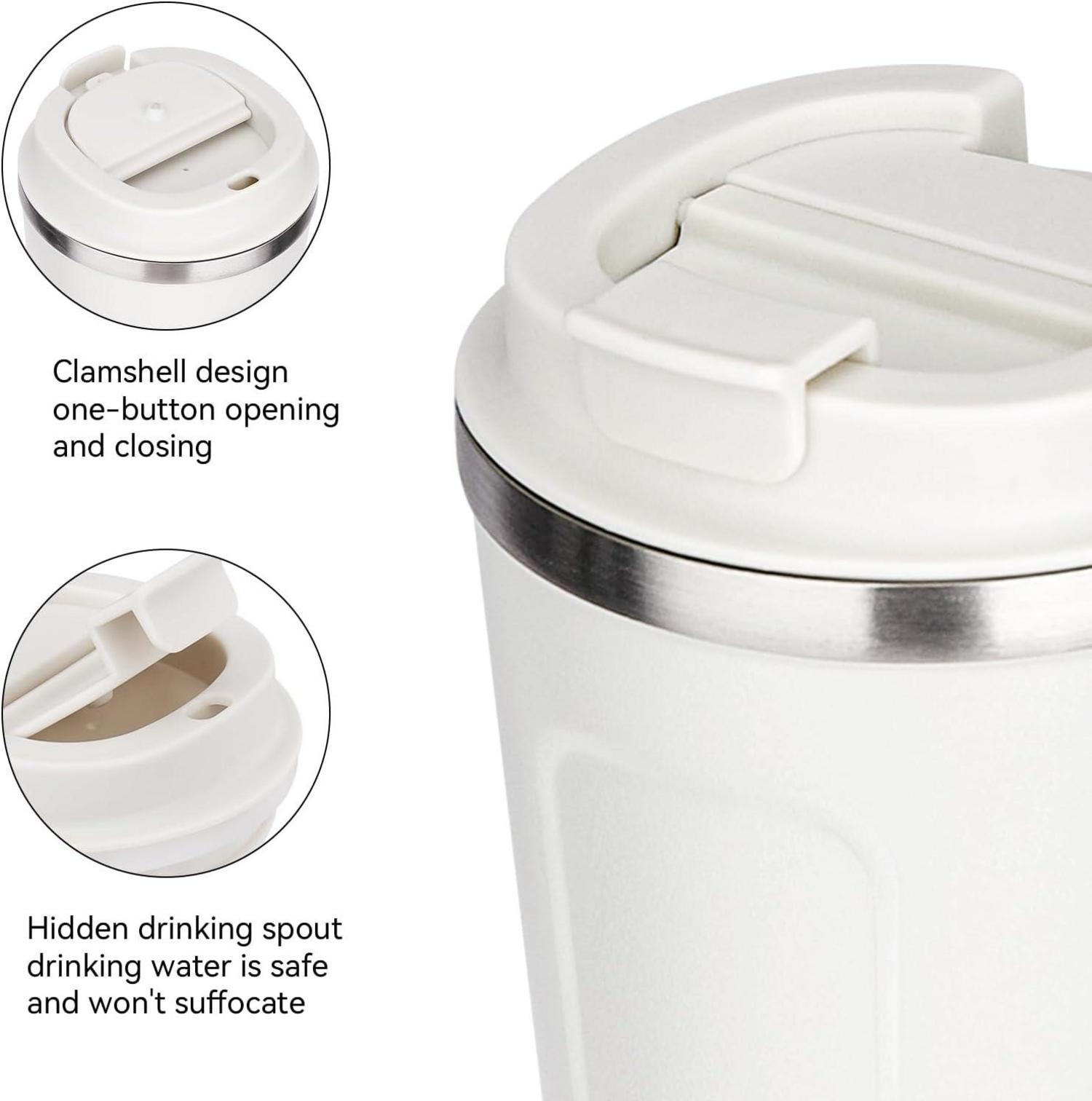 ERBO Kaffeebecher to go Thermobecher Edelsthal Auslaufsicher 380ml Rosa