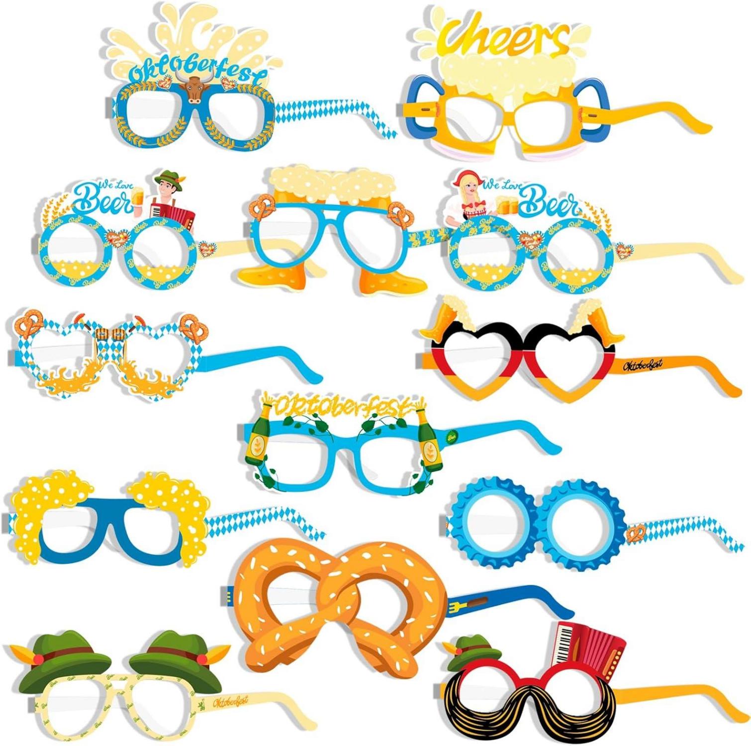 Oktoberfest Deko Set Wiesn Party Bayern Girlande Tischdecke Brille