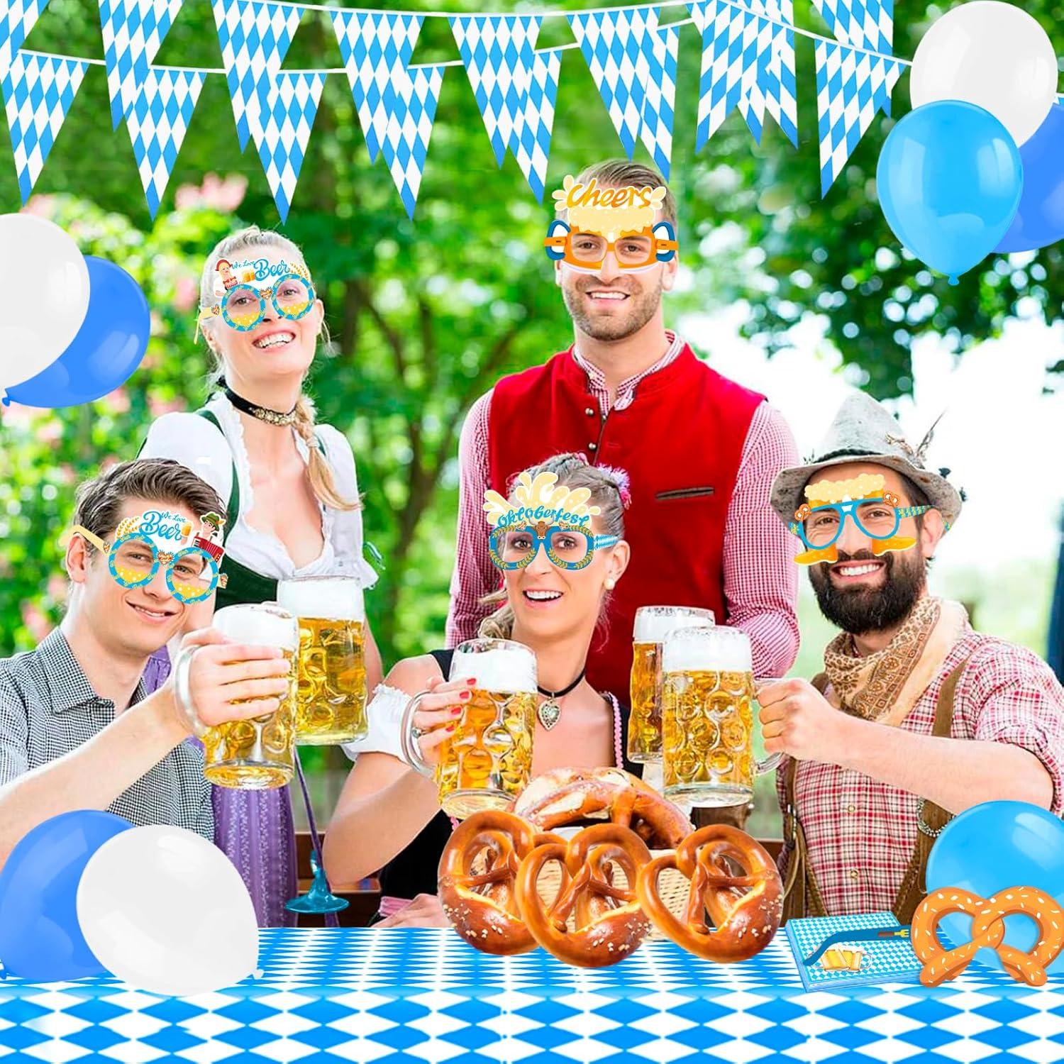 Bayrische Oktoberfest Deko Set 59-teilig Wiesn Party Bayern 10M Girlande