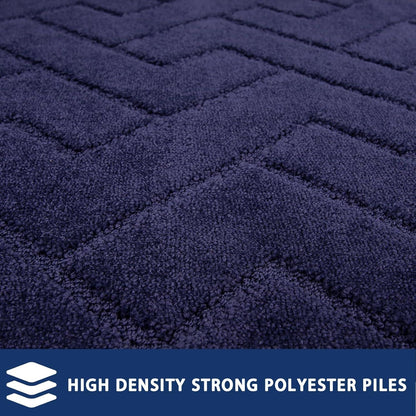 FCSDETAIL Schmutzfangmatte Innen 60x178cm rutschfeste Fußmatte waschbar Sauberlaufmatte absorbierend Fussmatte Küchen Flur Blau