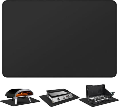 Hitzebeständige Grillmatte Feuerfest Outdoor Tischschutz schwarz