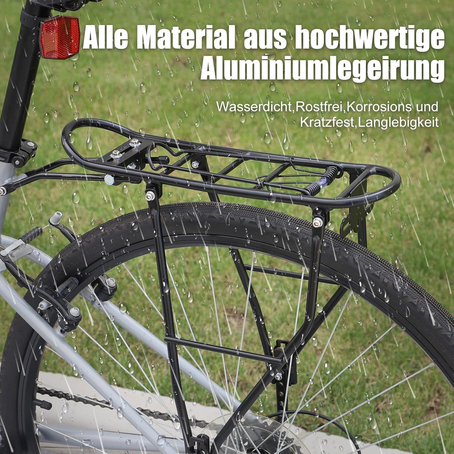 MEGHNA Fahrradgepäckträger Einstellbar 26”-29” Rennrad Mountainbike 25kg Tragfähigkeit