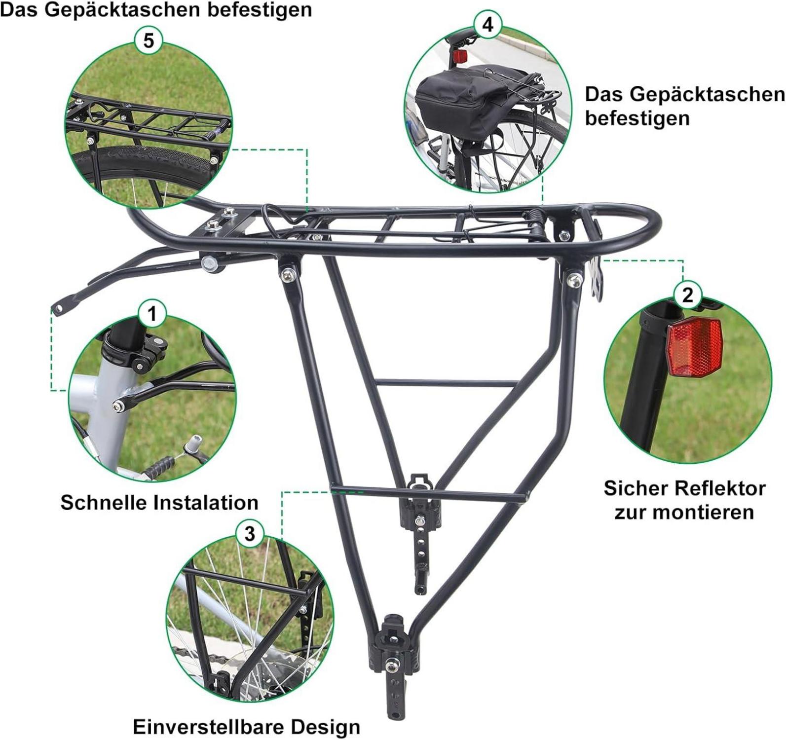 gepäckträger rennrad hinten Fahrrad Gepäckträger Touring Hinten 26-29 Zoll Rennrad – LuxusKollektion