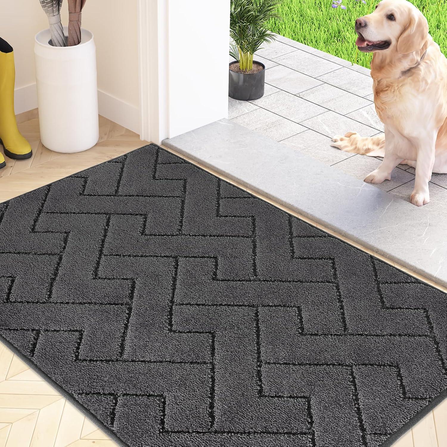 Schmutzfangmatte Innen Fußmatte waschbar absorbierend Türmatte Eingang