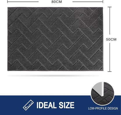 Schmutzfangmatte Innen 50x80cm rutschfeste Fußmatte waschbar