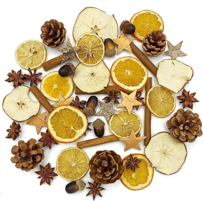 52-teiliges Weihnachtsdeko Set Naturdeko Adventskranz Potpourri