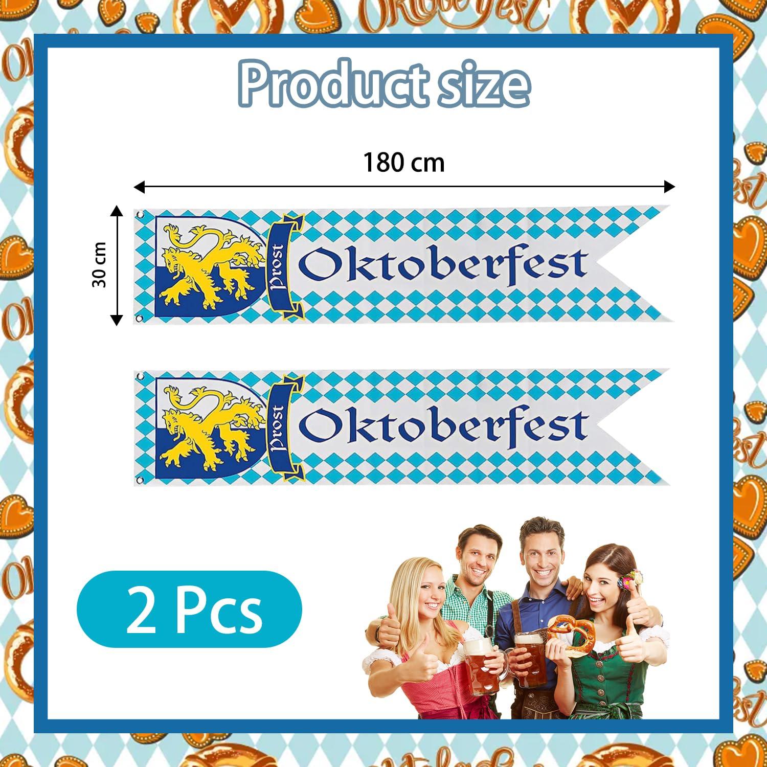 Oktoberfest Deko Banner Set bayerischer Löwe Prost design