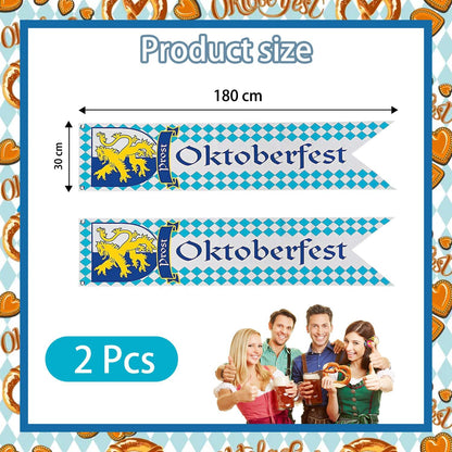 Oktoberfest Deko Banner Set bayerischer Löwe Prost design