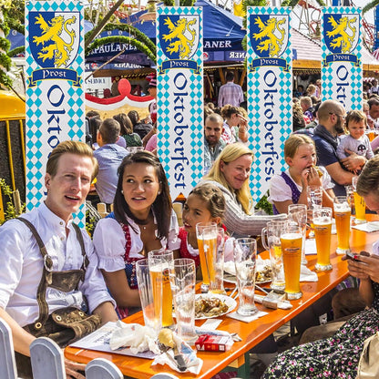 Oktoberfest Deko Banner Set für Bierfest Party Bayern Blue White