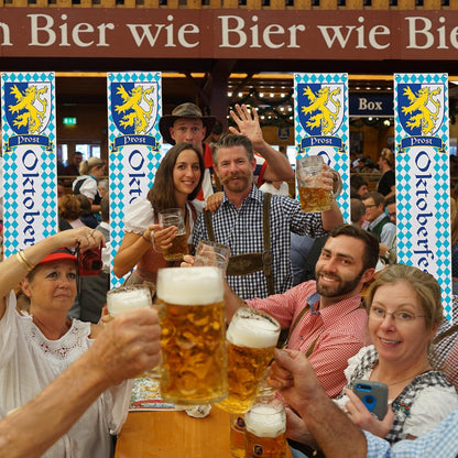Oktoberfest Deko Banner Set für Bierfest Party Bayern Blue White