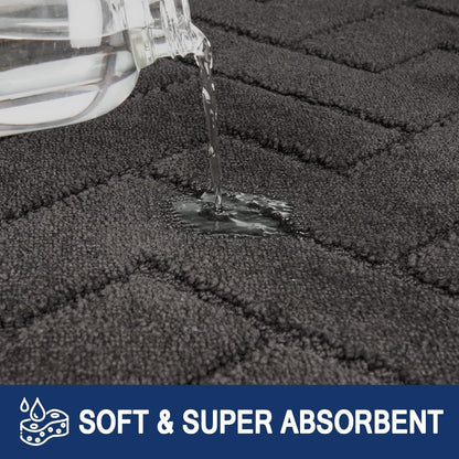Schmutzfangmatte Innen 80x120cm rutschfeste Fußmatte waschbar absorbierend