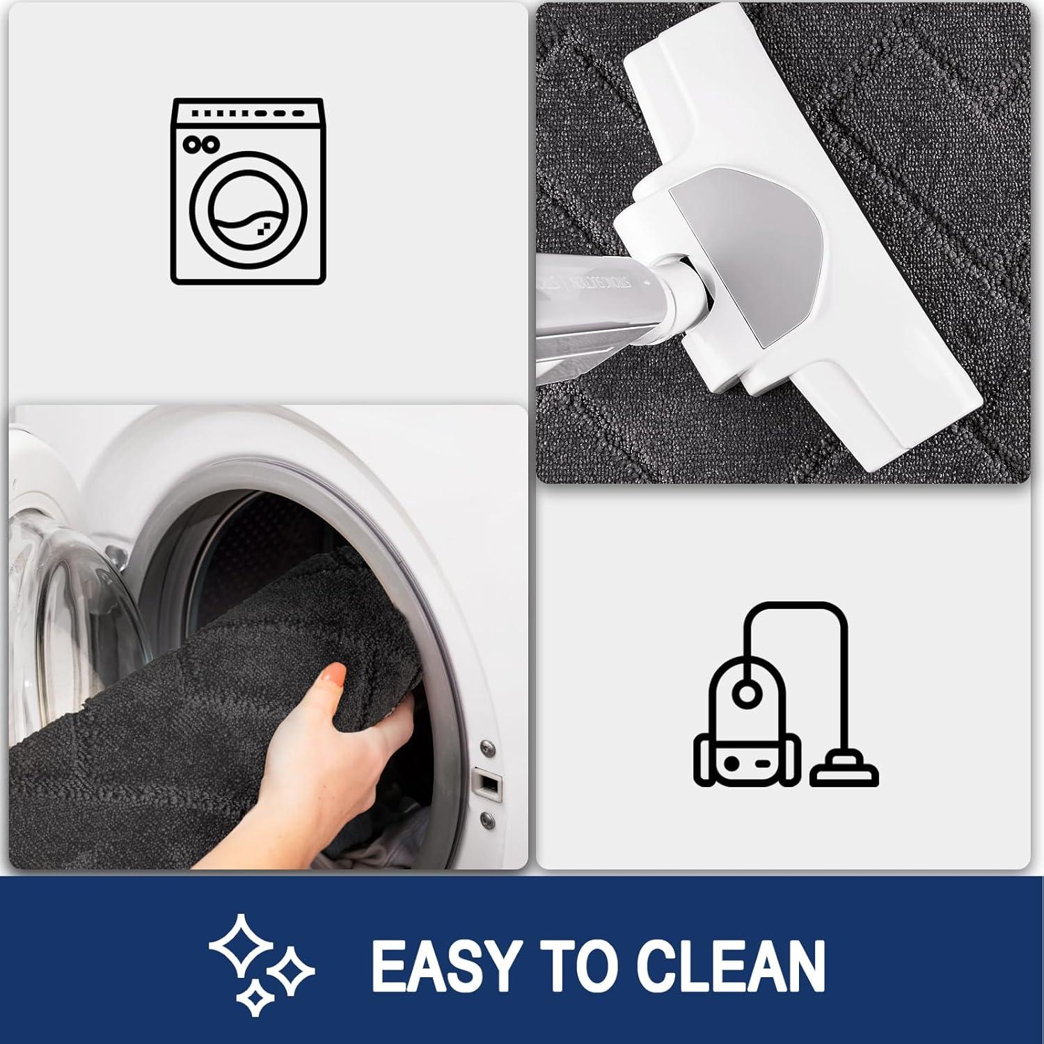 Schmutzfangmatte Innen 80x120cm rutschfeste Fußmatte waschbar absorbierend