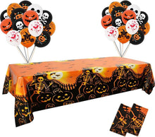 Halloween Tischdecke mit Luftballons Set