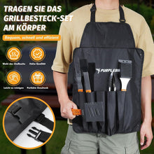 KraftGriller Premium Grillbesteck Set 5-TLG mit Holzgriff