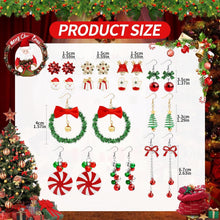 Weihnachtsohrringe Set 12 Paar Damen Ohrstecker Schneemann