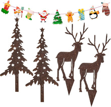 Weihnachtsdeko Gartenstecker Rost Hirsch Tannen Rostoptik 5er Set