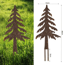 Weihnachtsdeko Gartenstecker Rost 2er Set Tannenbaum