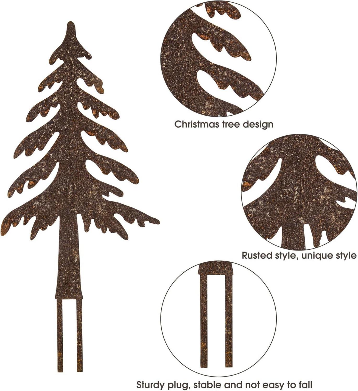 Gartendeko Rost Weihnachtsdeko Gartenstecker Weihnachtsflagge