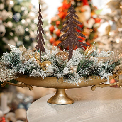 2 Stück Gartendeko Rost Weihnachtsdeko Gartenstecker Weihnachtsbaum