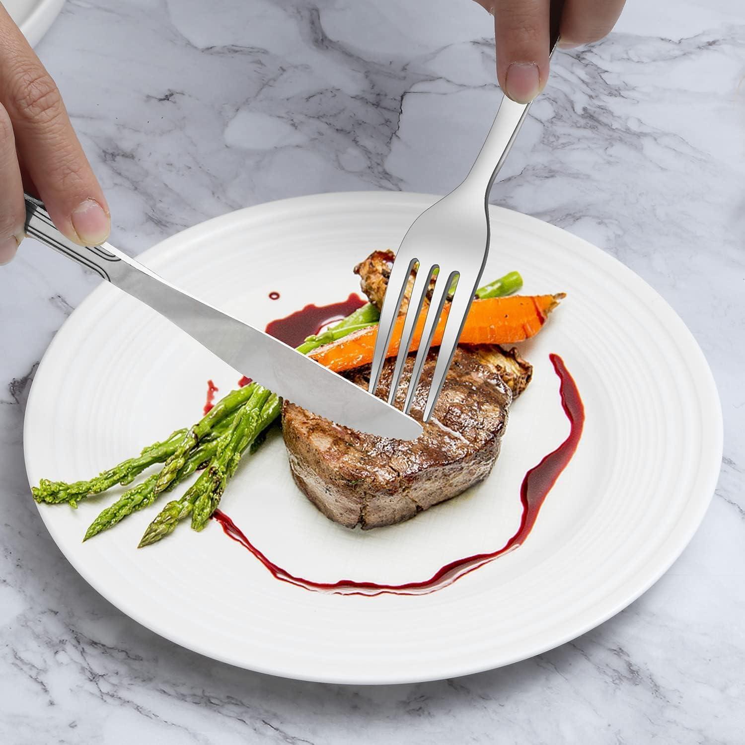 Besteck Set 12 Personen Edelstahl Steakmesser 72 teilig