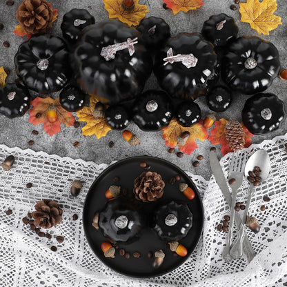 Künstliche Kürbisse Herbstdeko Set Halloween Deko Outdoor 16