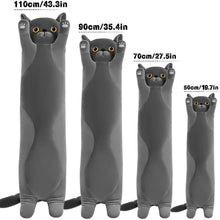 Katzenkuscheltier Plüsch 90cm Grau Spielzeug Geschenk Kinder