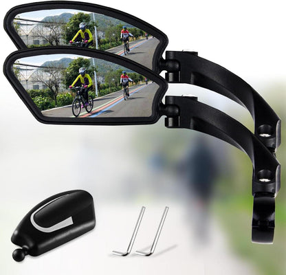 Fahrradspiegel Rückspiegel Verstellbar 360° Klappbar Drehspiegel 2
