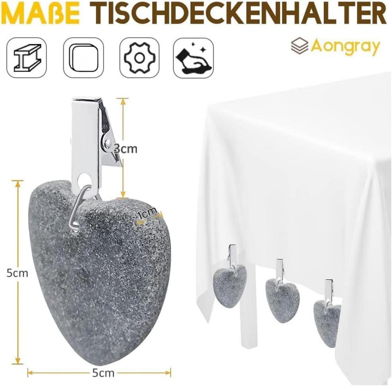 Tischdeckenbeschwerer Clips 8er Set für Party Hochzeit Garten