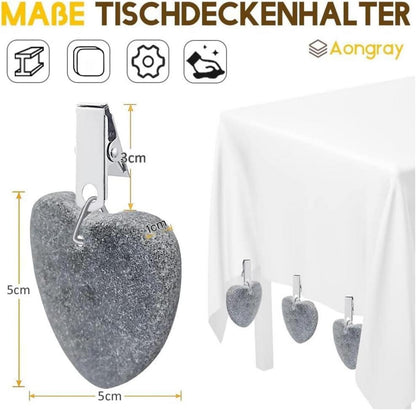 Tischdeckenbeschwerer Clips 8er Set für Party Hochzeit Garten