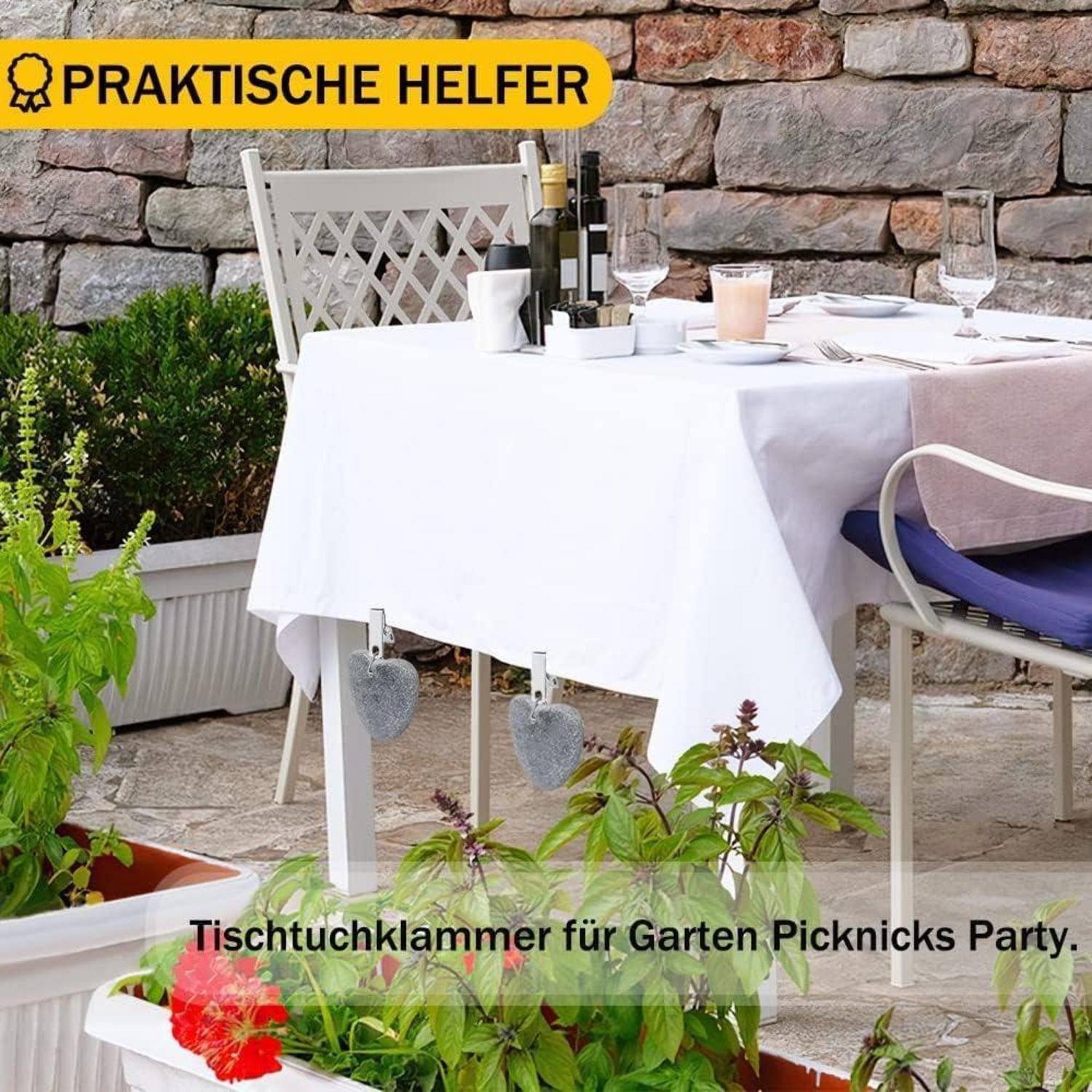 Aongray 8 Stück Tischdeckenklammern für draußen, Familie, Party, Camping, Hochzeit