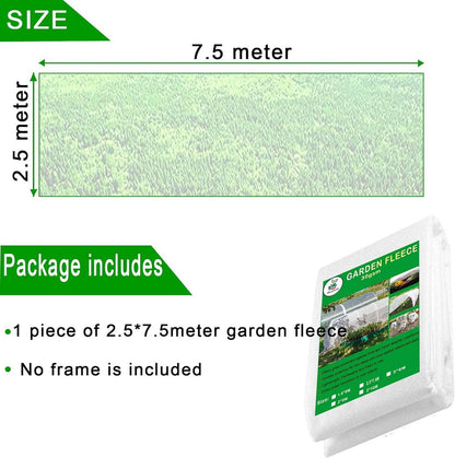 Wintervlies Pflanzenschutz Frostschutz 2.5m x 7.5m 17g/m² Gartenvlies