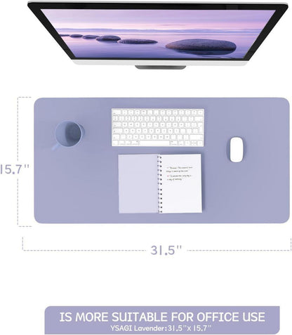 Großes Office Mousepad Schreibtischunterlage Leder Wildleder Lavendel 80x40cm