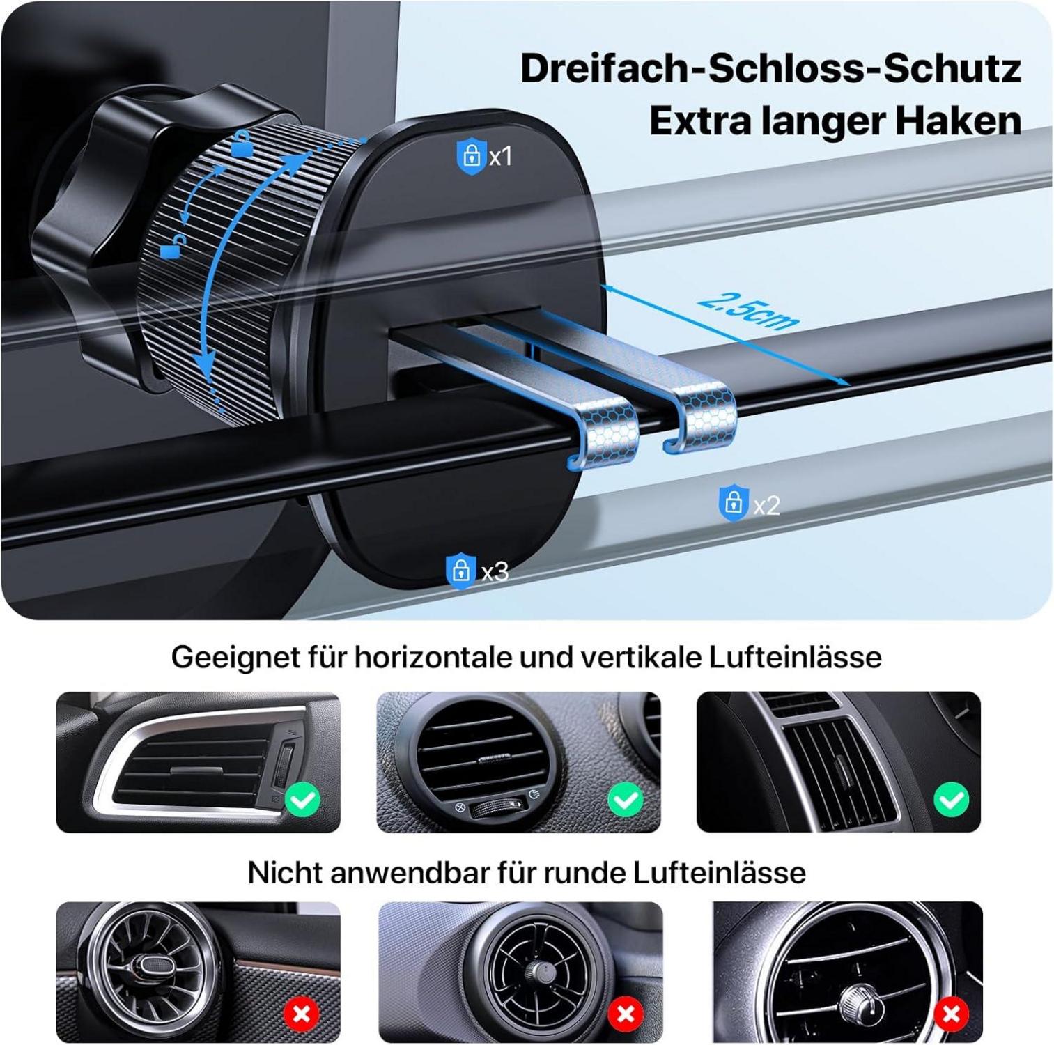 Auto Handyhalterung Starker Saugnapf für iPhone Samsung Smartphones