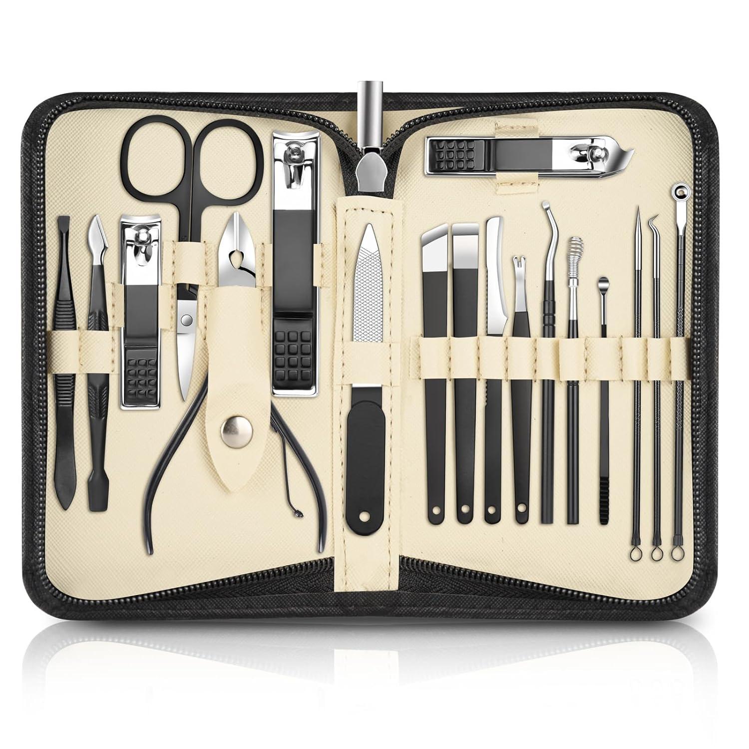 Maniküre Pediküre Set Nagelpflege Werkzeug mit Tasche