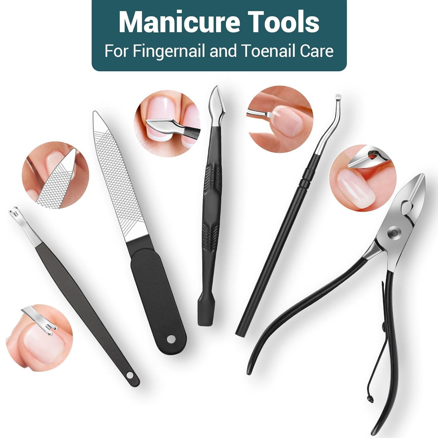Maniküre Pediküre Set 18in1 Nagelknipser Nagelpflegeset PU Tasche