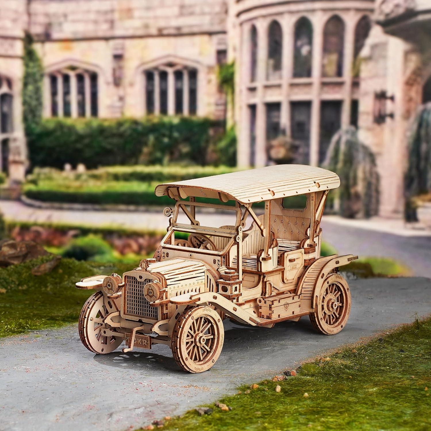 3D Holzpuzzle Modellbau Vintage Oldtimer Auto DIY Bausatz