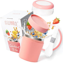 Swkien Isolierter Edelstahl Joghurtbecher to go Pink 750ml