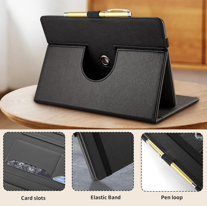 Easyacc Universal Tablet Hülle für 10-11 Zoll Schwarz mit elastischem Organizer