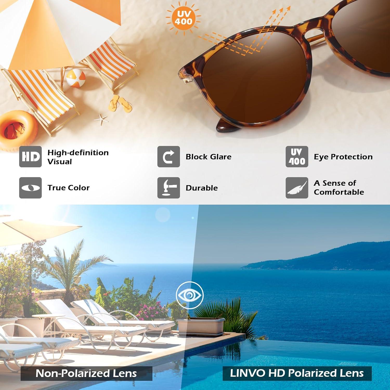 Polarisierte Retro Sonnenbrille UV400 Schutz Vintage Design