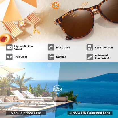 Polarisierte Retro Sonnenbrille UV400 Schutz Vintage Design