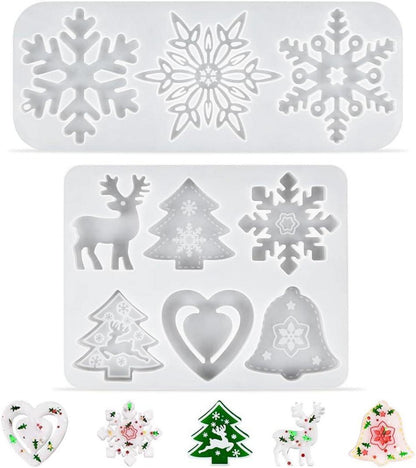 Silikonform Weihnachten Schneeflocke DIY Backformen Set