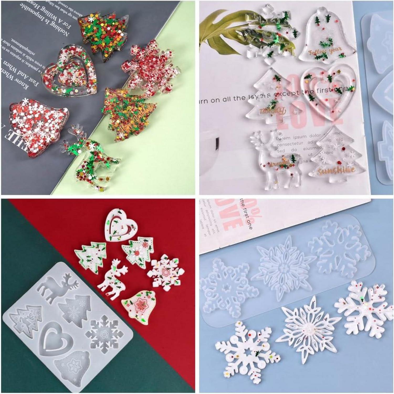 Silikonform Weihnachten Schneeflocke DIY Backformen Fondant Harz Seifenform