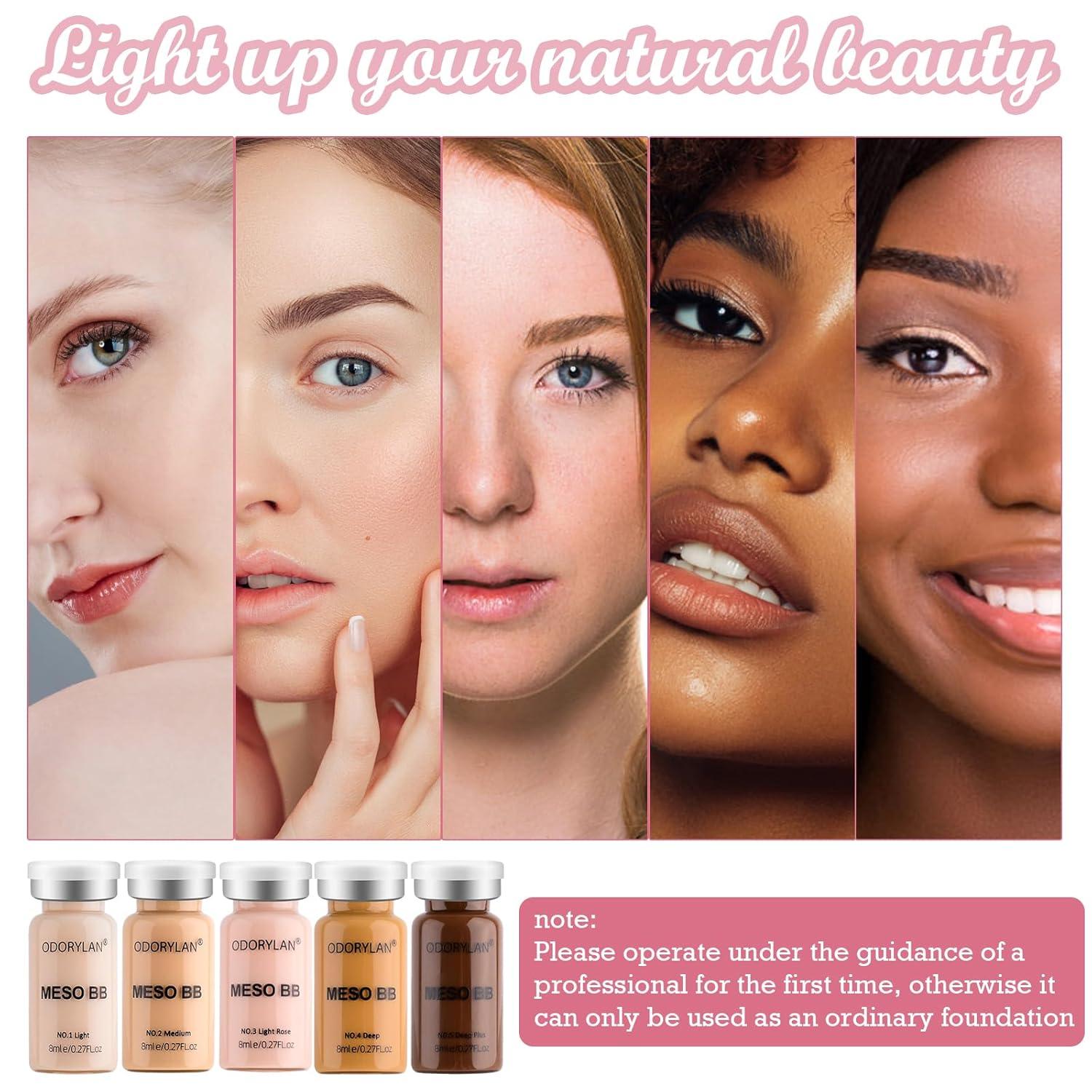 BB Glow Serum Starter Kit 8ml 10pcs Hyaluronsäure Peptide Anti-Aging Foundation